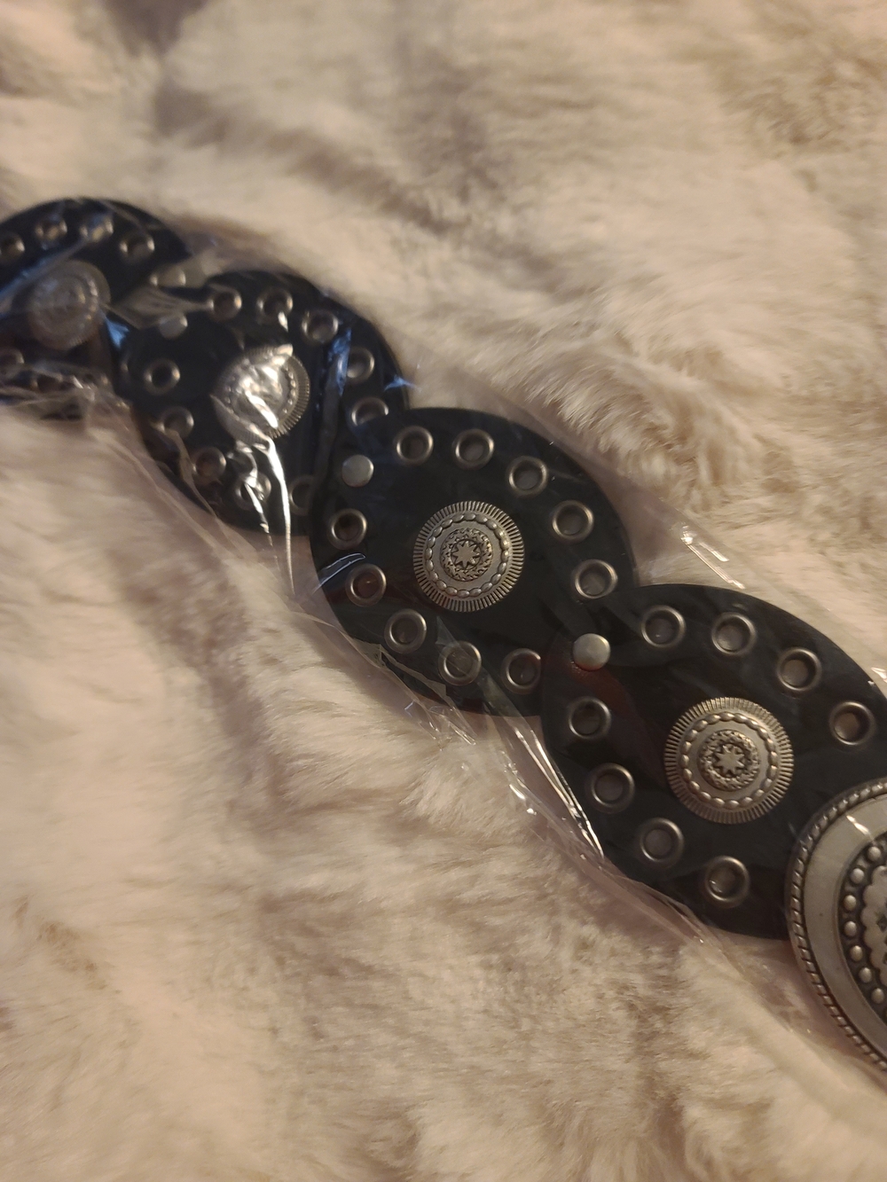 Black Western Concho Belt - Picture 6 of 6